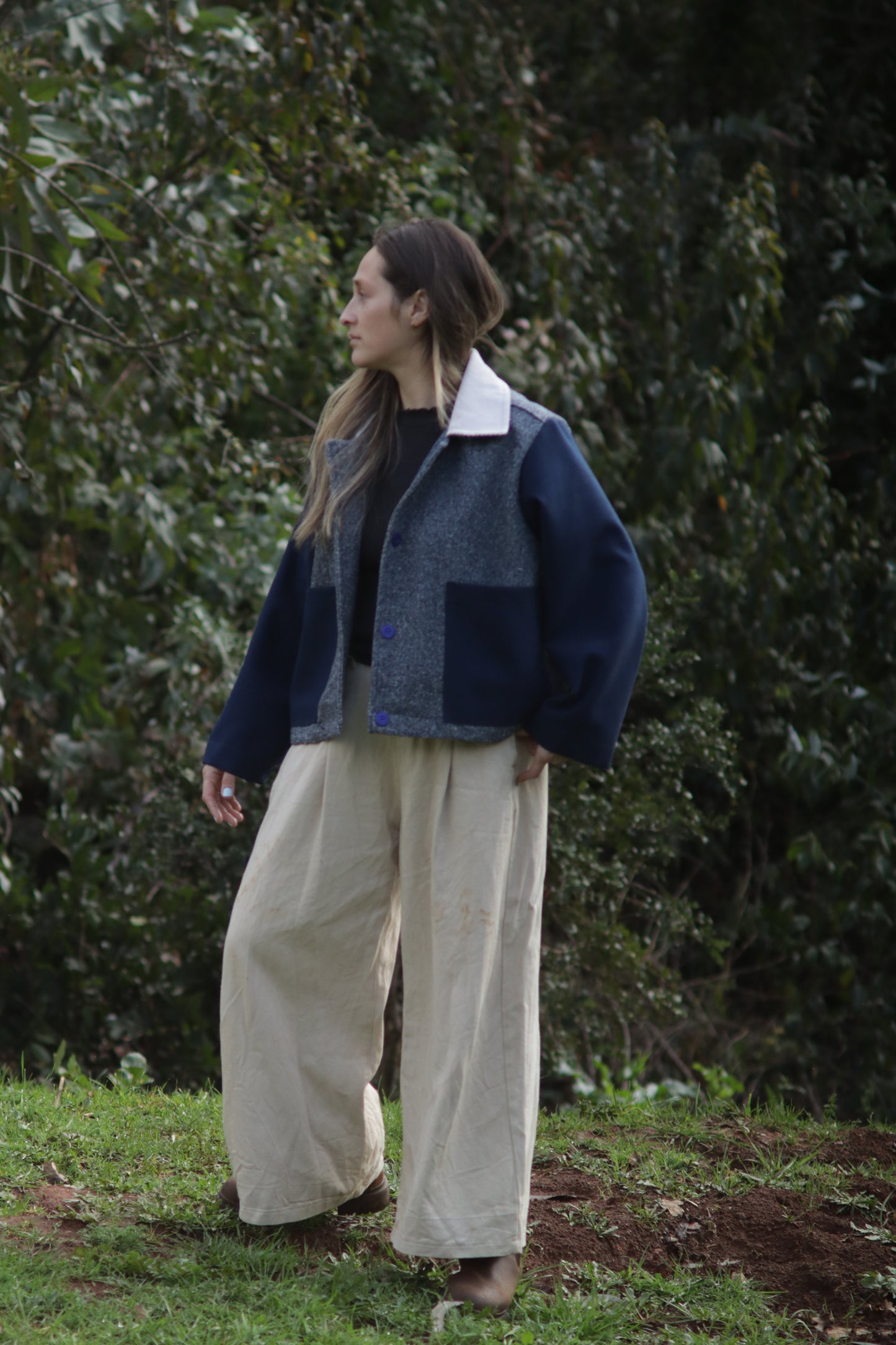 Chaqueta Azul/Blanco