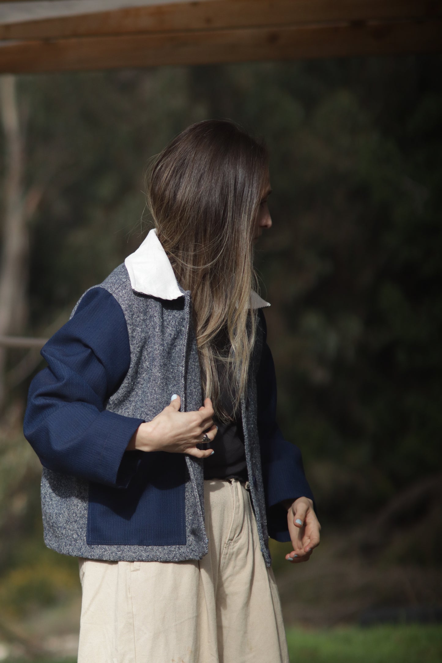 Chaqueta Azul/Blanco